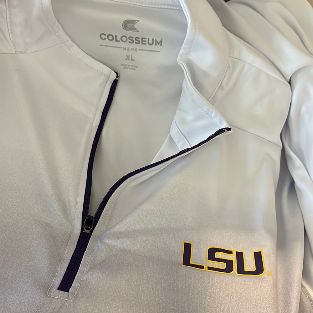 XL Colosseum LSU long sleeve half zip
